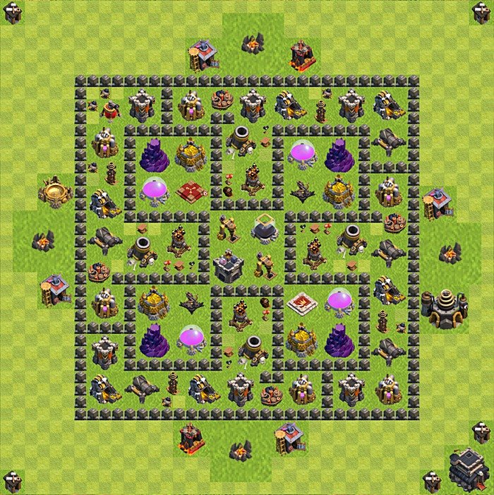 Base plan TH9 (design / layout) for Farming, #77