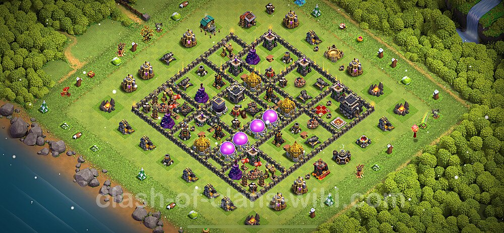 Base plan TH9 (design / layout) with Link, Hybrid for Farming 2024, #795