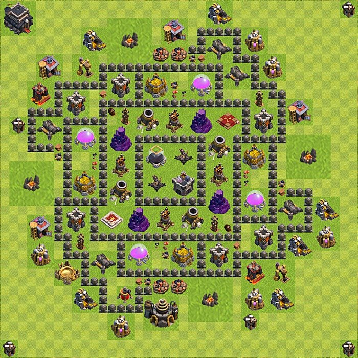 Farming Base TH9 - plan / layout / design - Clash of Clans, #85.