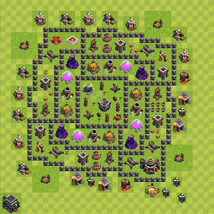 Base plan TH9 (design / layout) for Farming, #93