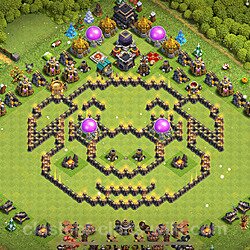 Base plan (layout), Town Hall Level 9 Troll / Funny (#1007)