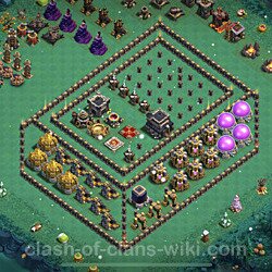 Base plan (layout), Town Hall Level 9 Troll / Funny (#15)