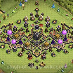 Base plan (layout), Town Hall Level 9 Troll / Funny (#4)