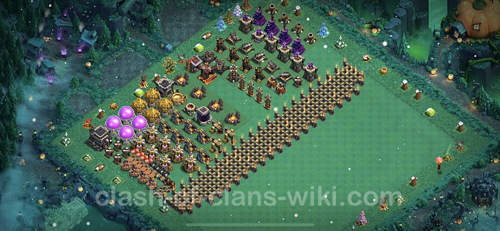 TH9 Troll Base Plan with Link, Copy Town Hall 9 Funny Art Layout 2023, #14