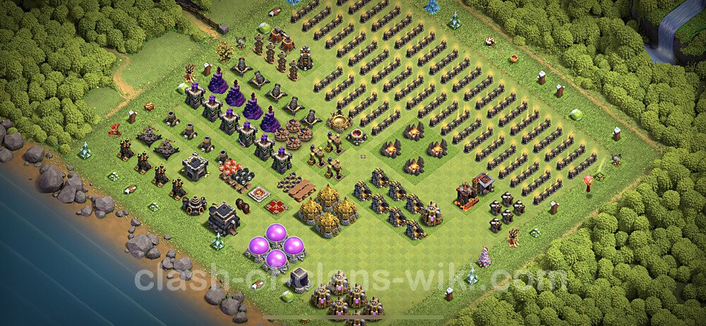 TH9 Troll Base Plan with Link, Copy Town Hall 9 Funny Art Layout 2023, #2