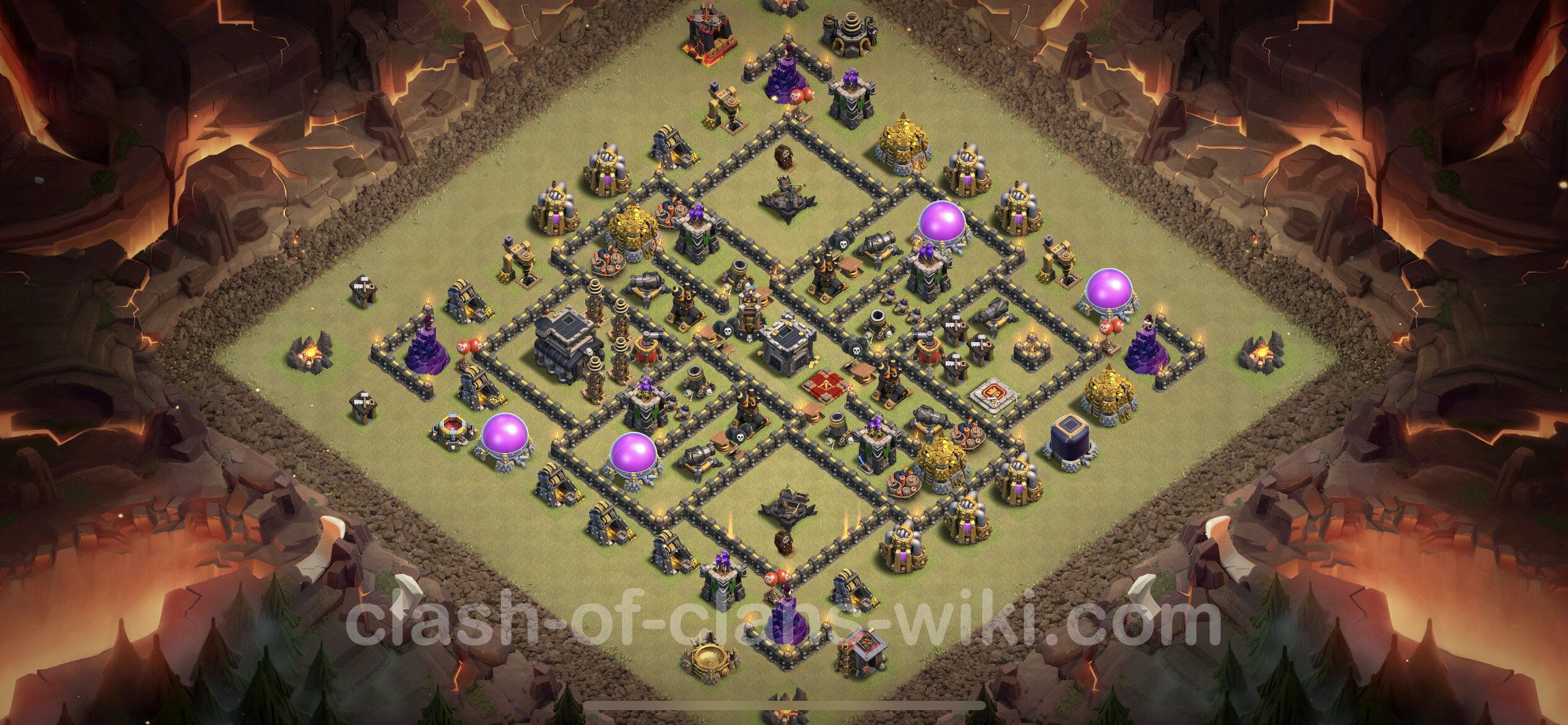 Coc Town Hall 9 Best War Base Best Town Hall 9 War Base Design - Design Talk