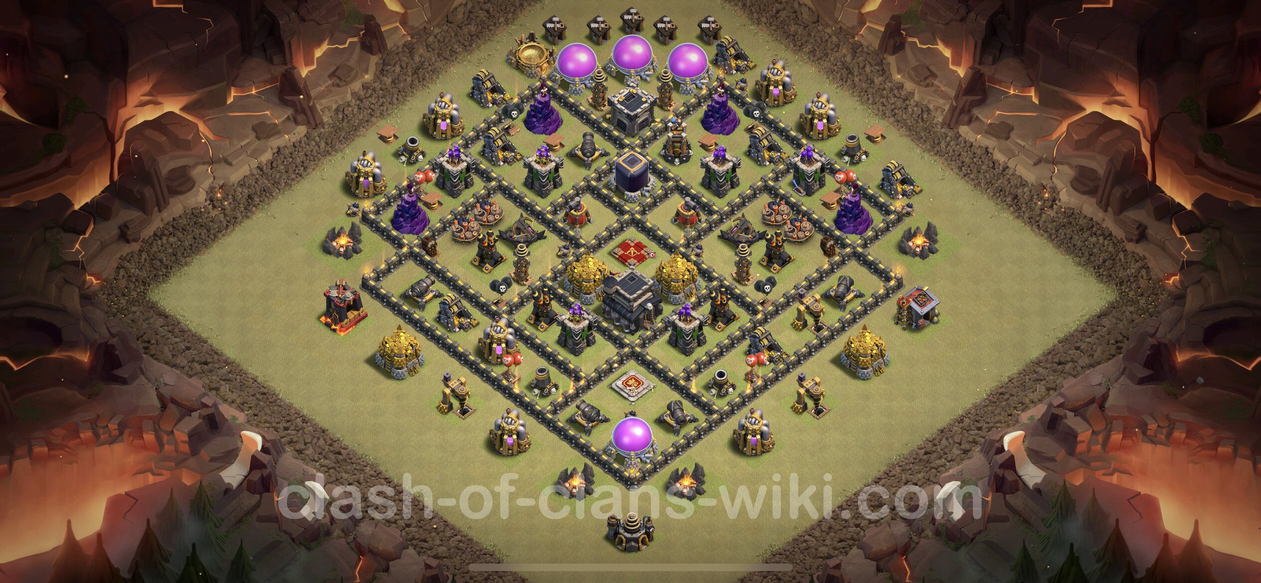 Best Max Levels War Base TH9 with Link, Anti Everything Town Hall