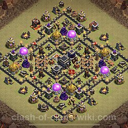 Base plan (layout), Town Hall Level 9 for clan wars (#10)