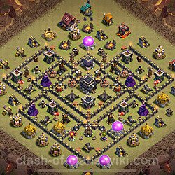 Die Anti 2 Sterne Clan War Base RH9 + Link, Anti Alles - COC Rathaus Level 9 Kriegsbase (CK / CW), #1006