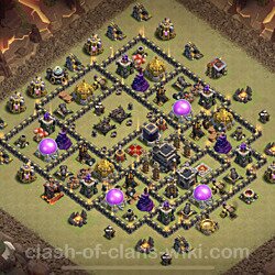 Base plan (layout), Town Hall Level 9 for clan wars (#102)