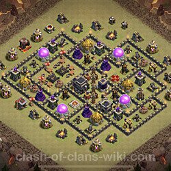 Base plan (layout), Town Hall Level 9 for clan wars (#104)