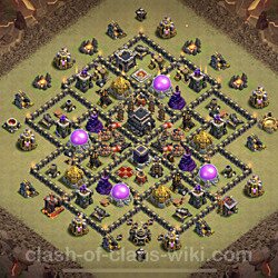 Base plan (layout), Town Hall Level 9 for clan wars (#105)