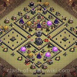 Base plan (layout), Town Hall Level 9 for clan wars (#106)