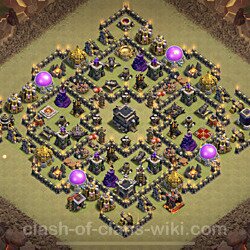 Base plan (layout), Town Hall Level 9 for clan wars (#109)