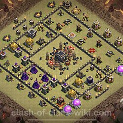 Base plan (layout), Town Hall Level 9 for clan wars (#115)