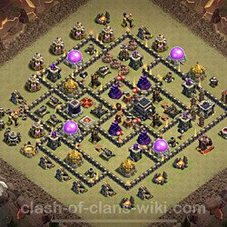 Base plan (layout), Town Hall Level 9 for clan wars (#122)