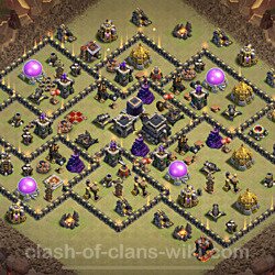 Base plan (layout), Town Hall Level 9 for clan wars (#123)