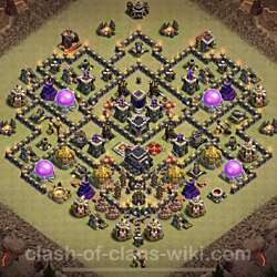 Base plan (layout), Town Hall Level 9 for clan wars (#129)
