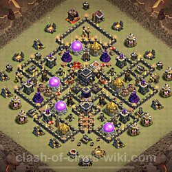 Base plan (layout), Town Hall Level 9 for clan wars (#131)