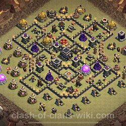 Base plan (layout), Town Hall Level 9 for clan wars (#135)