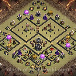 Base plan (layout), Town Hall Level 9 for clan wars (#15)