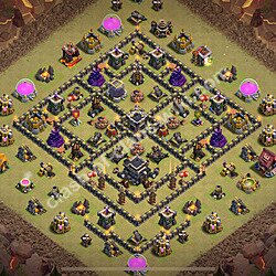 Die Anti 3 Sterne Clan War Base RH9 + Link, Anti Air / Dragon 2026 - COC Rathaus Level 9 Kriegsbase (CK / CW), #1531