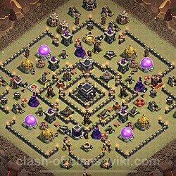 Base plan (layout), Town Hall Level 9 for clan wars (#16)