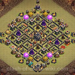 Base plan (layout), Town Hall Level 9 for clan wars (#1600)