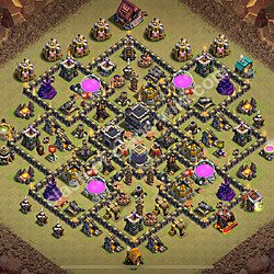 Top Anti 2 Etoiles Base de Guerre HDV 9 + Lien (Link), Anti Air / Dragon 2026 gdc - Hôtel de Ville 9 Base Copier, #1661