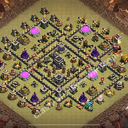 トロフィーコレクションの基本計画タウンホールレベル9, 異形1676