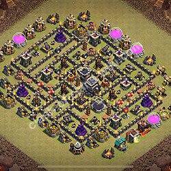 TH9 Max Levels War Base Plan with Link, Anti Everything, Copy Town Hall 9 CWL Design 2026, #1699