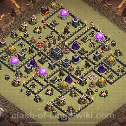 Base plan (layout), Town Hall Level 9 for clan wars (#19)