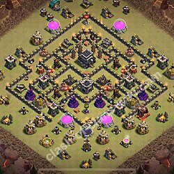 Die Anti 2 Sterne Clan War Base RH9 + Link 2026 - COC Rathaus Level 9 Kriegsbase (CK / CW), #2918