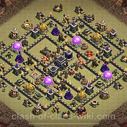 Base plan (layout), Town Hall Level 9 for clan wars (#3)