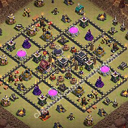 Municipio livello 9 Base di Guerra + Link, Anti tutto - Anti 2 Stelle Disposizione Villaggio COC 2026 TH9, #3245