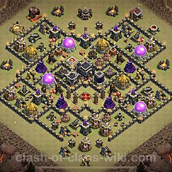 Base plan (layout), Town Hall Level 9 for clan wars (#4)