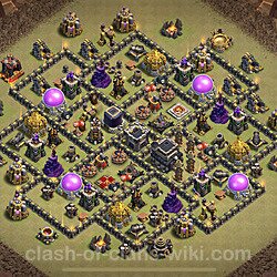 Base plan (layout), Town Hall Level 9 for clan wars (#5)