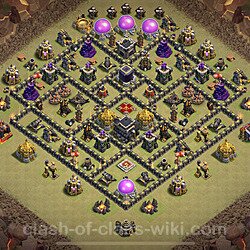 Base plan (layout), Town Hall Level 9 for clan wars (#64)