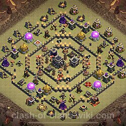 Base plan (layout), Town Hall Level 9 for clan wars (#66)