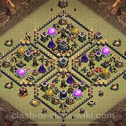 Base plan (layout), Town Hall Level 9 for clan wars (#68)