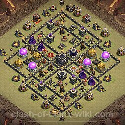 Base plan (layout), Town Hall Level 9 for clan wars (#69)