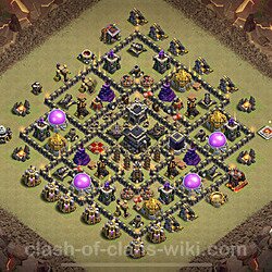 Base plan (layout), Town Hall Level 9 for clan wars (#7)