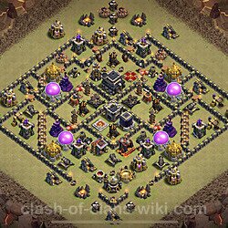 Base plan (layout), Town Hall Level 9 for clan wars (#70)