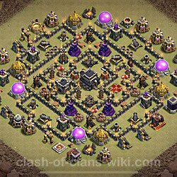 Base plan (layout), Town Hall Level 9 for clan wars (#72)
