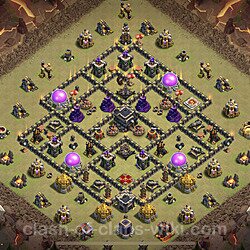 Base plan (layout), Town Hall Level 9 for clan wars (#74)