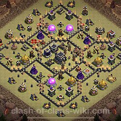 Base plan (layout), Town Hall Level 9 for clan wars (#75)