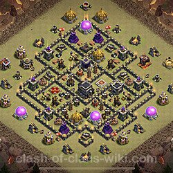 Base plan (layout), Town Hall Level 9 for clan wars (#76)