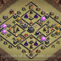 Base plan (layout), Town Hall Level 9 for clan wars (#77)