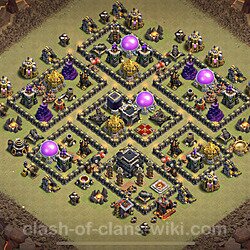 Base plan (layout), Town Hall Level 9 for clan wars (#79)