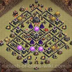 Base plan (layout), Town Hall Level 9 for clan wars (#8)